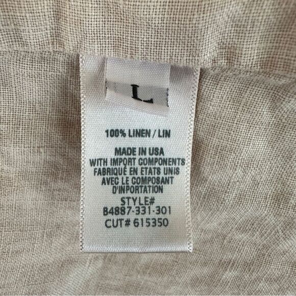 Bella Dahl Longline Linen Blazer Jacket Tan Size Large - Picture 9 of 13